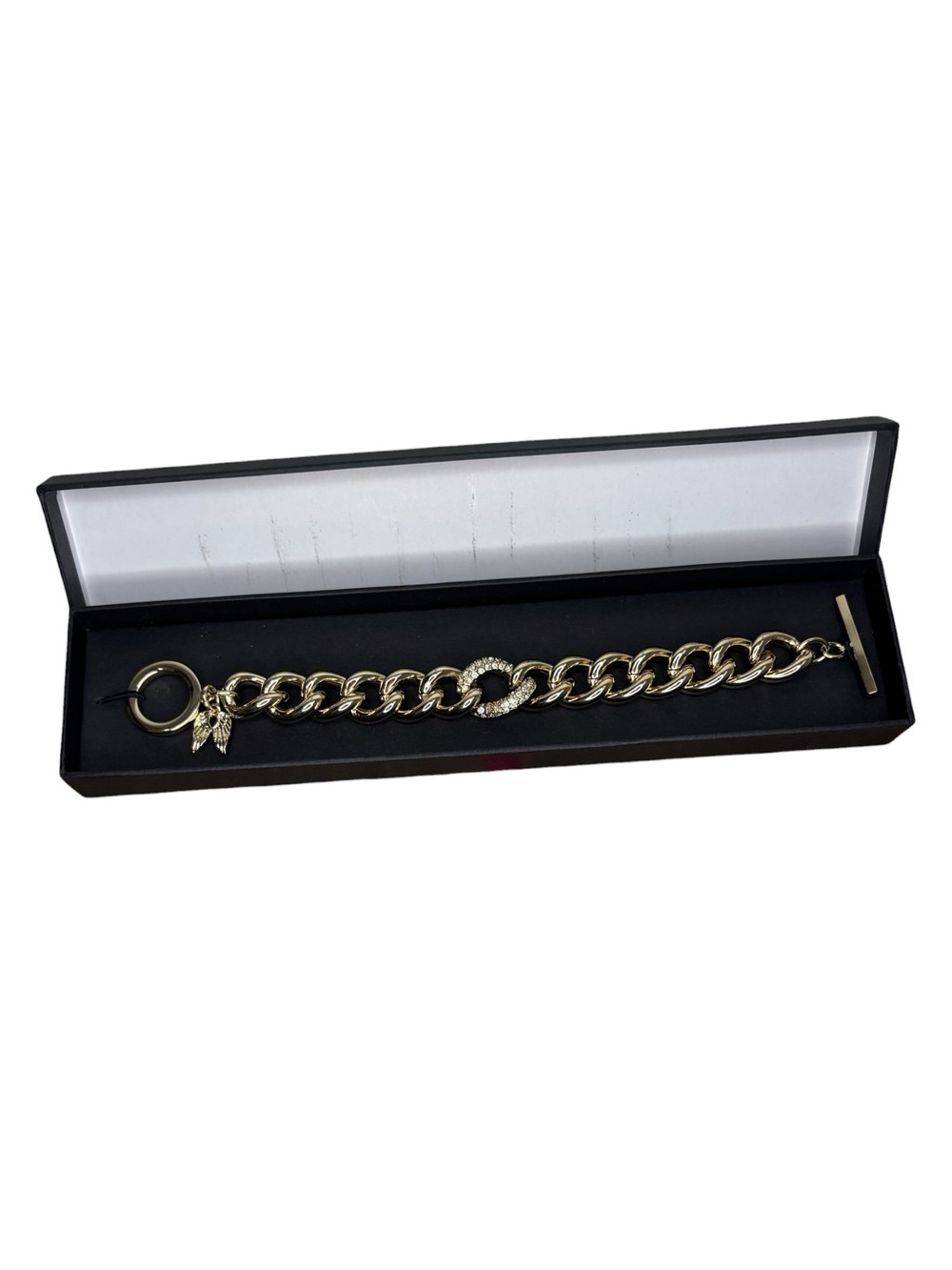 Y2K Victoria's Secret Bling Chain Gold Tone Angel Wings Bracelet